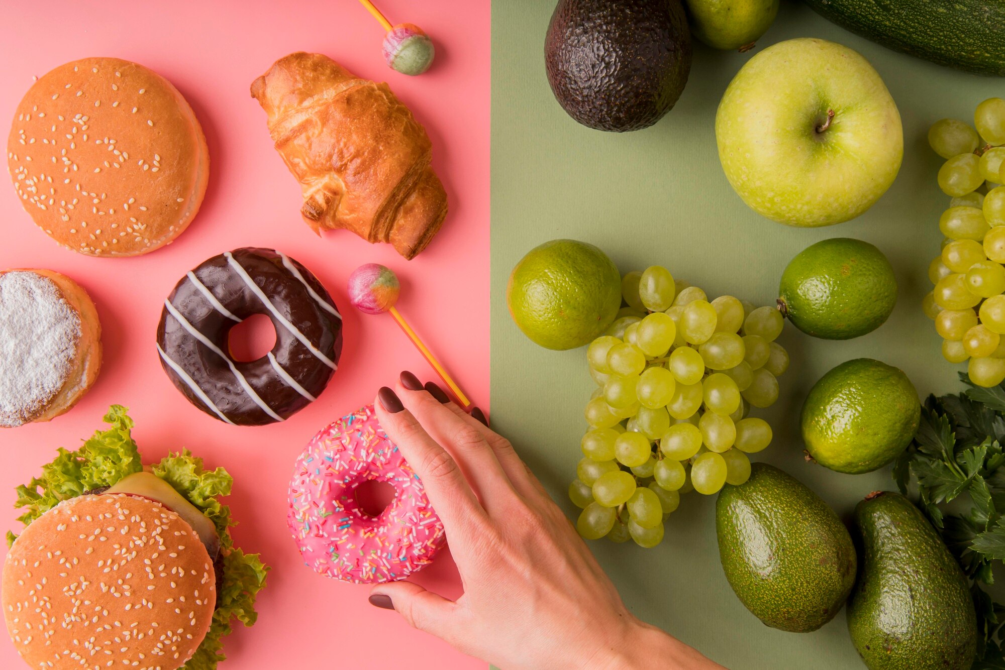 Nutritious healthy meal preparation with fresh vegetables and whole grains for diabetes diet plan